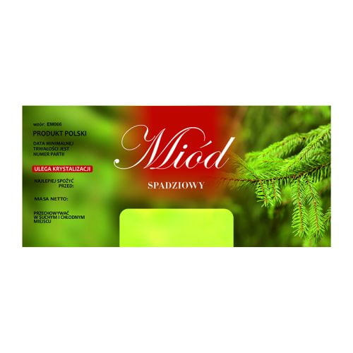 Etykieta na miód spadziowy – różne wzory