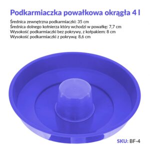Podkarmiaczka powałkowa 4 litrowa z miarką