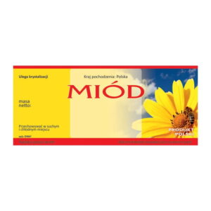 Etykieta na miód uniwersalna – różne wzory