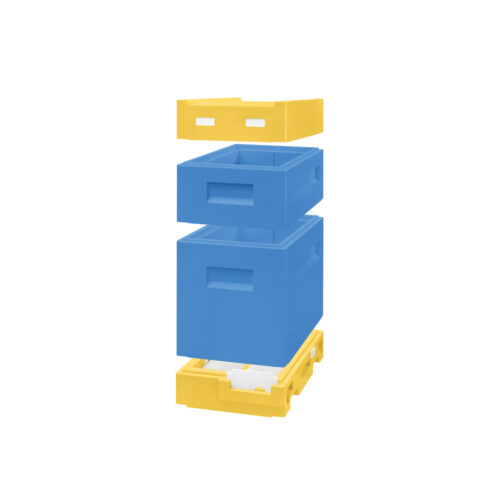 Ul odkładowy Dadant 6 ramk. (dennica, korpus, korpus 1/2, daszek), poliuretanowy